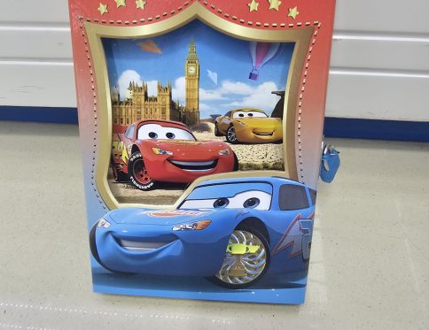 FANCY LOCKABLE MCCQUEEN CAR THEMED BOYS DIARIES WITH PEN