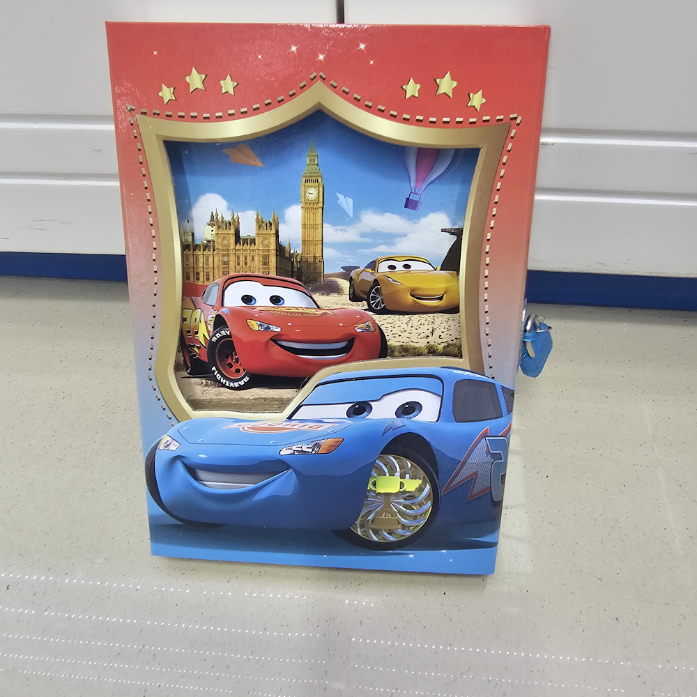 FANCY LOCKABLE MCCQUEEN CAR THEMED BOYS DIARIES WITH PEN