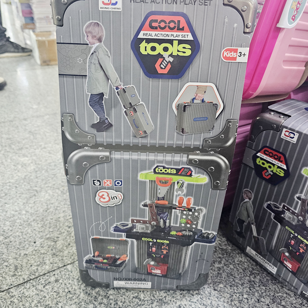 PORTABLE TROLLEY CASE EDUCATIONAL TOOL BOX TOOL SET