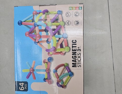 STEM MAGNETIC BUILDING STICK FOR MONTESSORI EDUCATION TOYS 64 PIECES