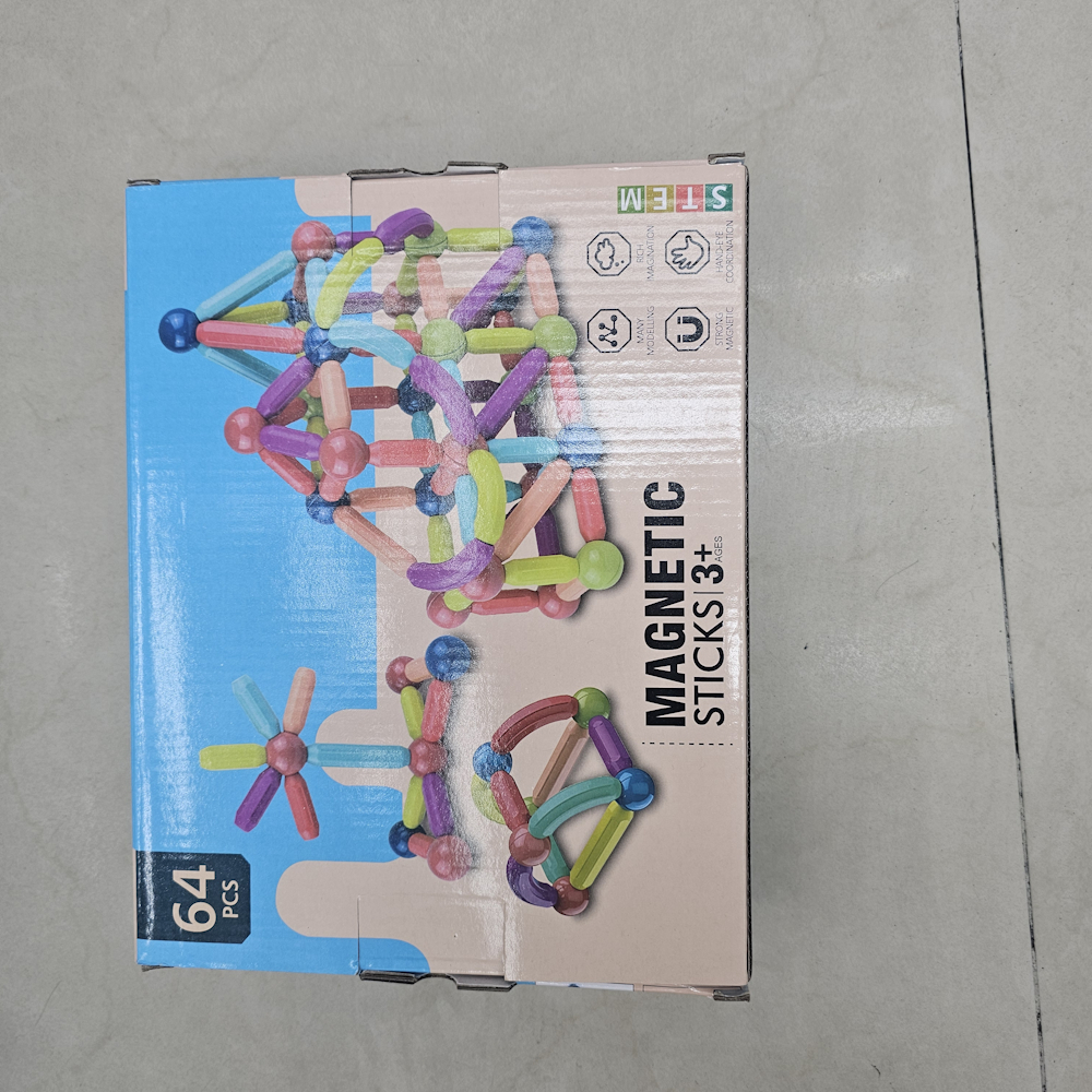 STEM MAGNETIC BUILDING STICK FOR MONTESSORI EDUCATION TOYS 64 PIECES