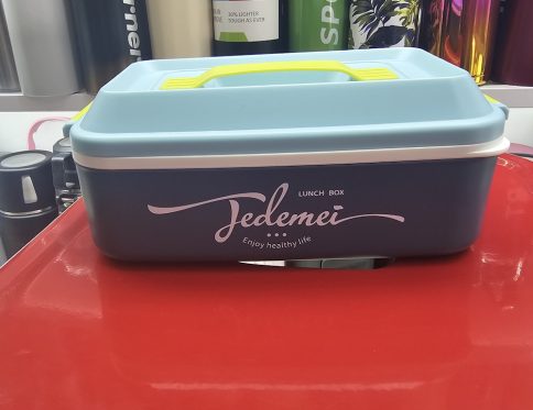 TEDEMEI LUNCH BOX WITH 2 COMPARTMENTS MADE OF STAINLESS STEEL,  SPOON AND FORK
